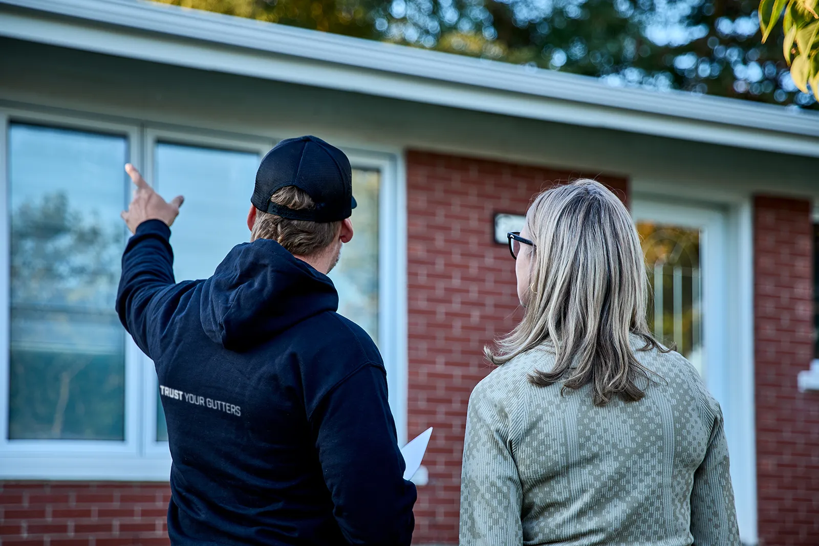 Walking the project with the homeowner — Salt Spring Gutters, Salt Spring Island BC